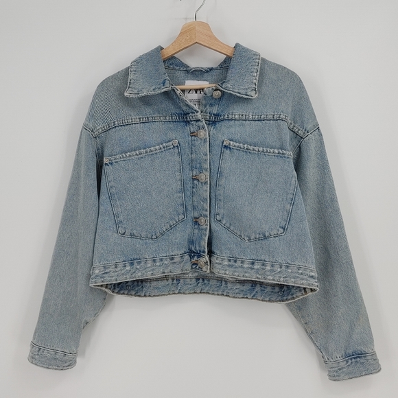 Zara Jackets & Blazers - Zara | cropped denim jacket